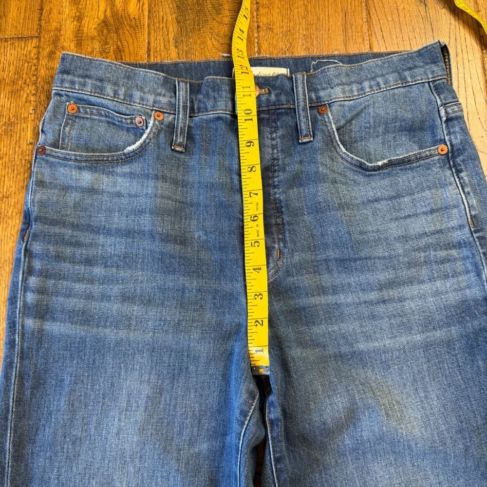 Madewell The Perfect Vintage Crop Jeans Womens 30 Blue High Rise Raw Hem Denim - Picture 4 of 8